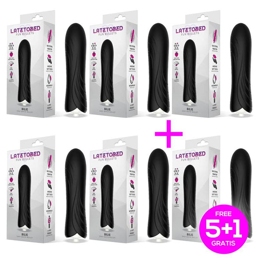 Pack 51 Bilie Vibrating Bullet with Rabbit Silicone Black