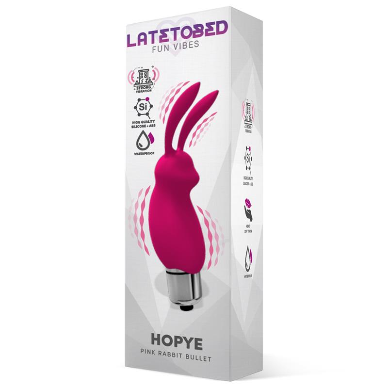 Hopye Rabbit Vibrating Bullet Silicone Pink