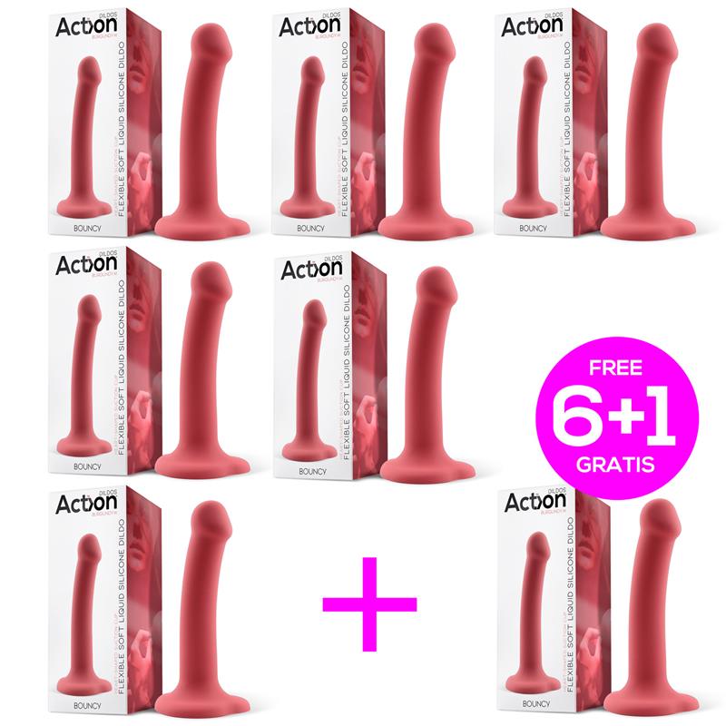 Pack 61 Bouncy Dildo Liquid Silicone Flexible 7 18 cm