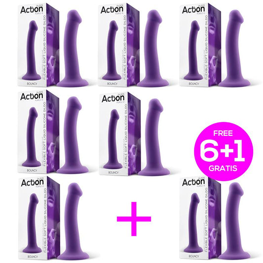 Pack 61 Bouncy Dildo Liquid Silicone Flexible 7 18 cm