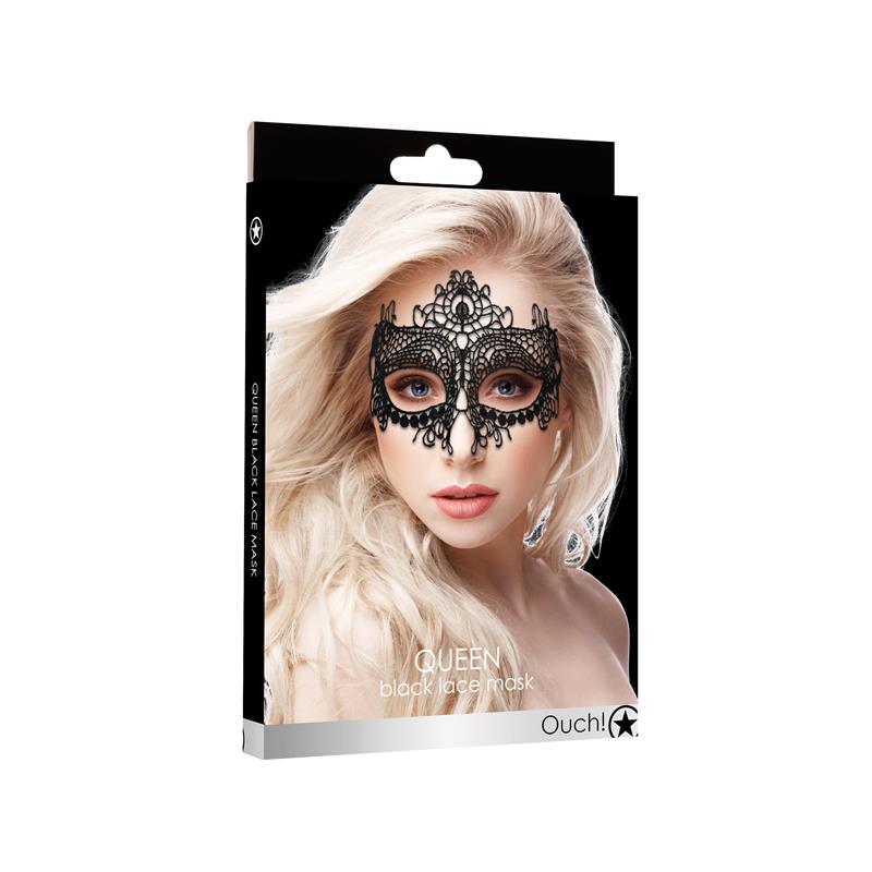 Queen Black Lace Mask Black