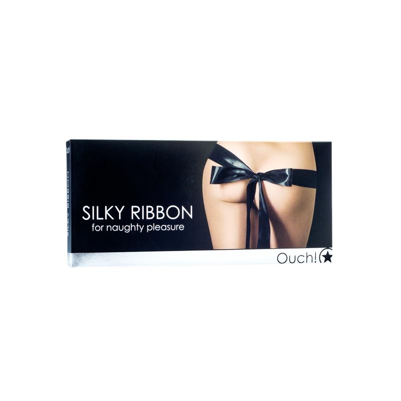 Shots Ouch Silky Ribbon Black