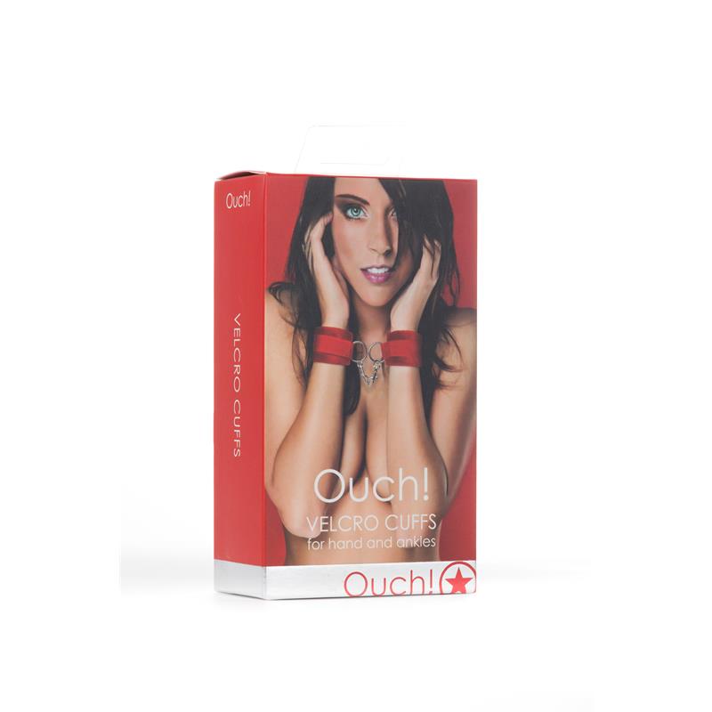 Shots Ouch Velcro Cuffs Red