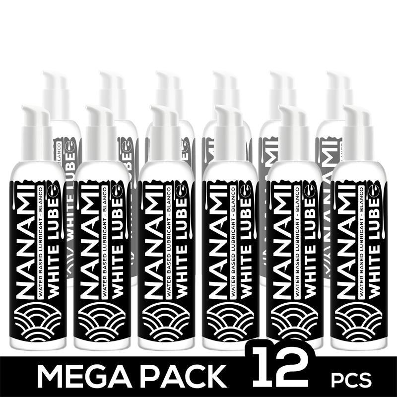 Pack 12 White Creamy Lube Semen Imitation Water Base Vegan 150 ml