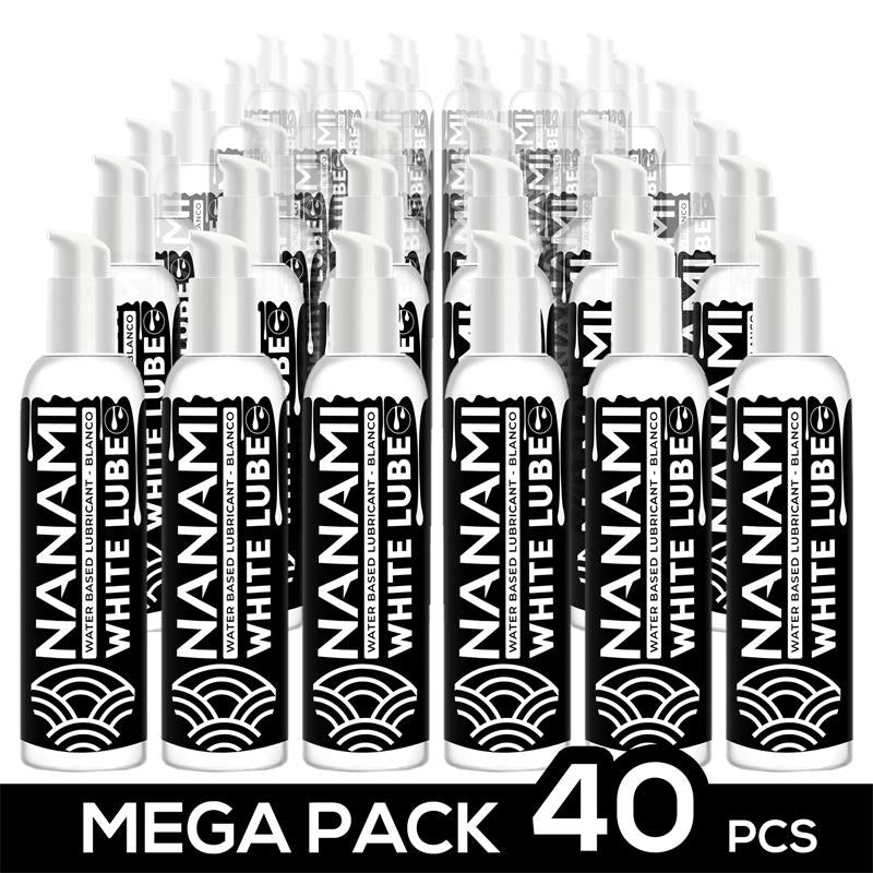 Pack 40 White Creamy Lube Semen Imitation Water Base Vegan 150 ml