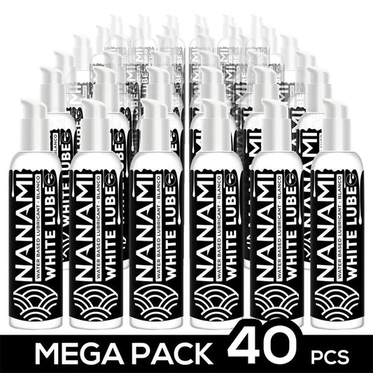 Pack 40 White Creamy Lube Semen Imitation Water Base Vegan 150 ml