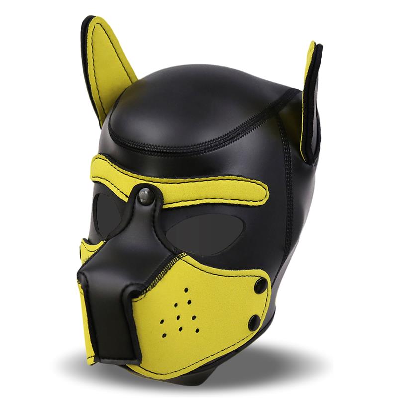 Hound Neoprene Dog Hound Removable Muzzle Black Yellow One Size