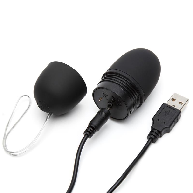 Vibrating Egg Remote Control USB Black