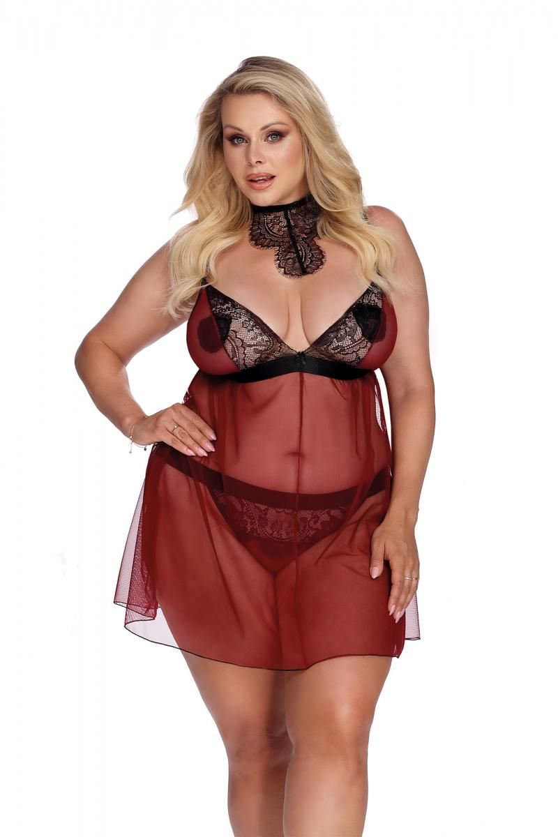 Red/black Chemise Natalie