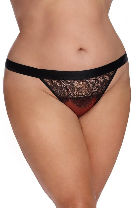 Dark Red Knickers with lace